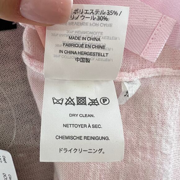 NWT J. Crew Bow-Front Cardigan Sweater in Light Baby Pink Merino Wool J0189 XS - Picture 12 of 13